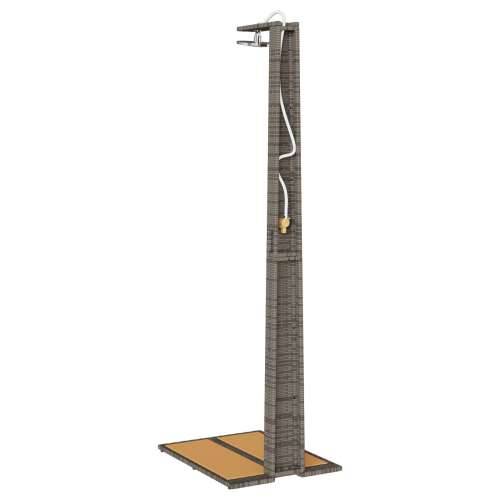 vrtni tuš siva 60x80x214 cm poli rattan Cijena