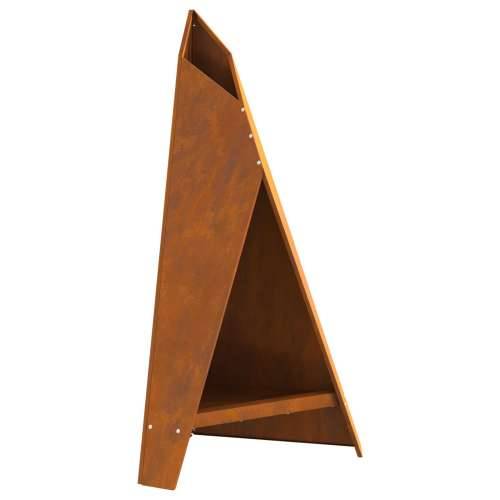 Vatrena piramida crna 58x36x100 cm čelik Cijena