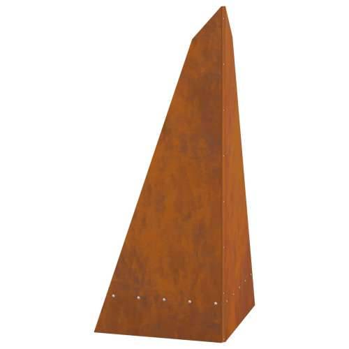 Vatrena piramida crna 58x36x100 cm čelik Cijena