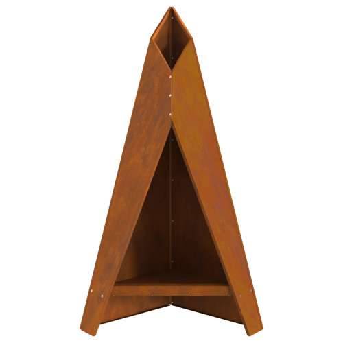 Vatrena piramida crna 58x36x100 cm čelik Cijena