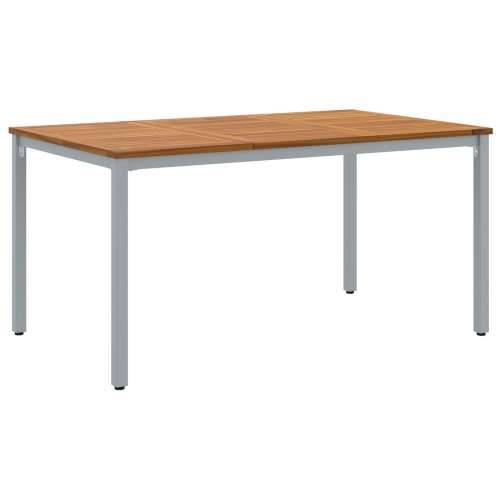 Vrtni Trpezarijski Set Set od 5 Sivi, Prirodno Drvo Metal Cijena