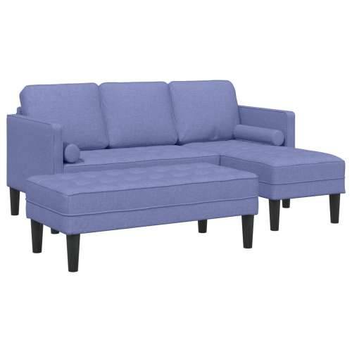 Sofa Set s jastučićima Plava tkanina Cijena