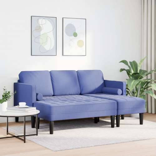 Sofa Set s jastučićima Plava tkanina Cijena