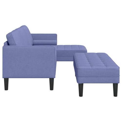 Sofa Set s jastučićima Plava tkanina Cijena