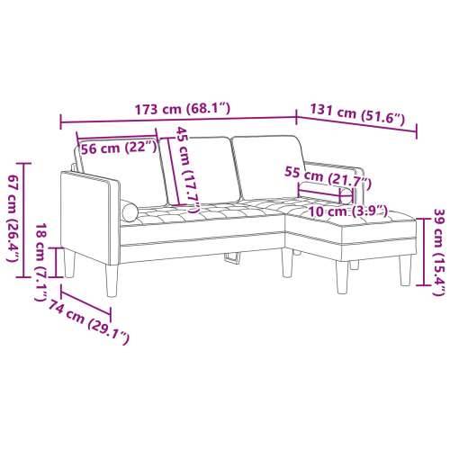 Sofa Set s jastučićima Plava tkanina Cijena