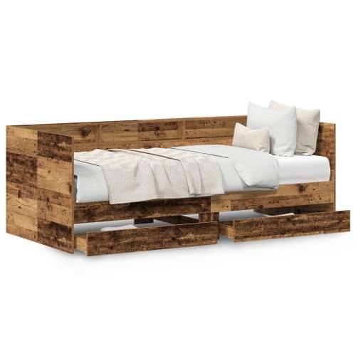 Danjski krevet s ladicama Staro drvo Konstruirano drvo 75 x 190 cm Cijena
