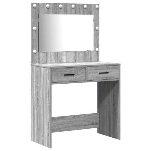 set toaletnog stola od 2 dijela s LED sivi sonoma konstruirano drvo Cijena