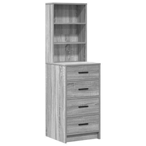 set toaletnog stola od 2 dijela s LED sivi sonoma konstruirano drvo Cijena