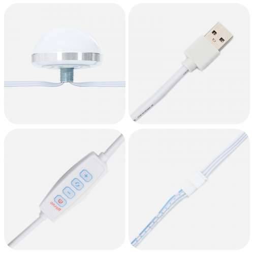 set toaletnog stola od 2 dijela s LED sivi sonoma konstruirano drvo Cijena