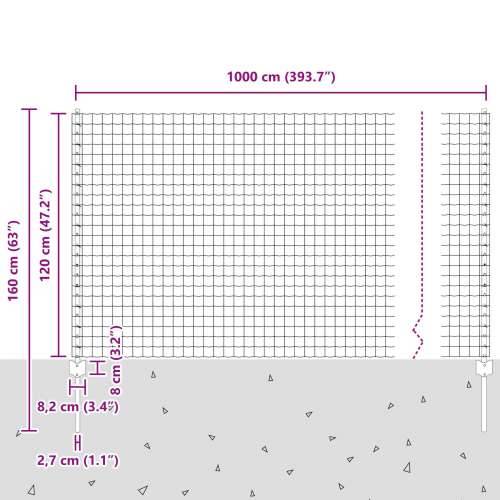 Euro Ograde s 10 U Stabljika Siva 1,2x10 m Čelik Cijena