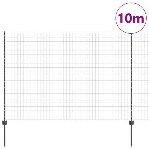 Euro Ograda s 10 U Stalaka Siva 1,6x10 m Čelik Cijena