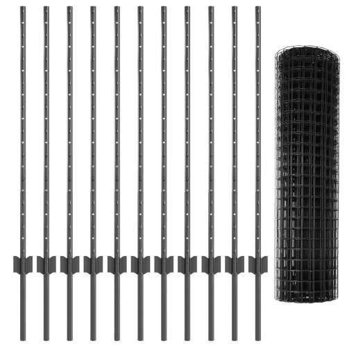 set ograde Set od 2 Siva Čelik obložen praškom 25 x 1 m Cijena