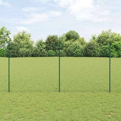 Komplet Ograde za Vrt Set od 2 Zelena Metal 25x1,5 m Izdržljiv Cijena