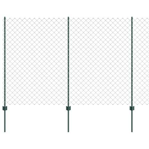 Komplet Ograde za Vrt Set od 2 Zelena Metal 25x1,5 m Izdržljiv Cijena