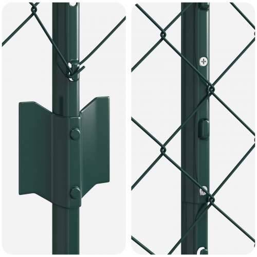 Komplet Ograde za Vrt Set od 2 Zelena Metal 25x1,5 m Izdržljiv Cijena