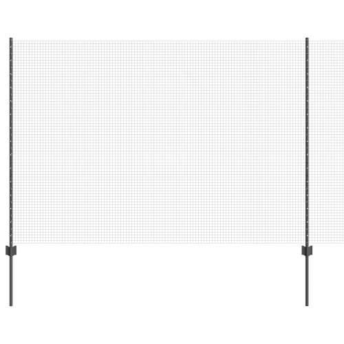 set vrtne ograde Set od 2 Siva Metal 25 x 1.5 m Izdržljivo Cijena