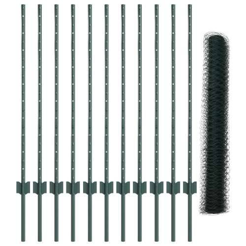 Set ograde za vrt 2 komada Zelena Metal 25 x 1 m Izdržljivo Cijena