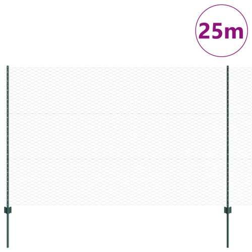 set ograde za vrt set od 2 zeleni metal, plastika 25 x 1,5 m Cijena