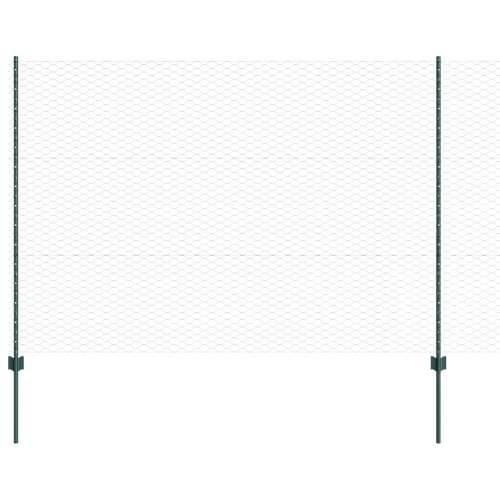 set ograde za vrt set od 2 zeleni metal, plastika 25 x 1,5 m Cijena