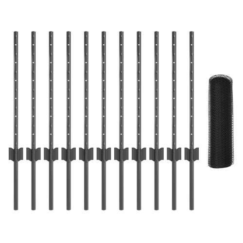 Set ograde za vrt Set od 2 Siva Čelična mreža 25 x 0.5 m ograda Cijena