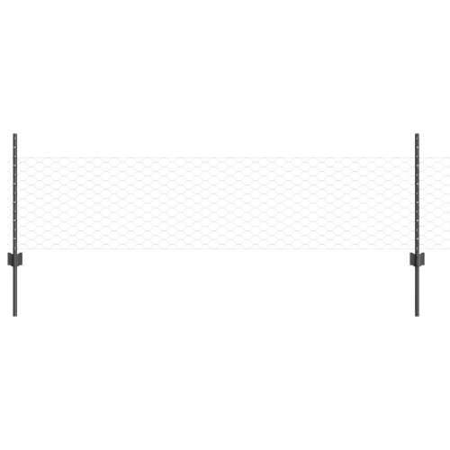 Šesterokutna Ograda Set Set od 2 Siva Čelik 25 x 0.5m Cijena