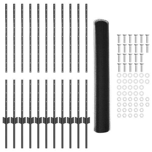 Set ograde od galvaniziranog čelika Set od 2 Siva Cijena