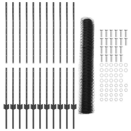 Metalna ograda Set od 2 Siva, Crna Metal 25 x 1,2 m Izdržljiva Cijena