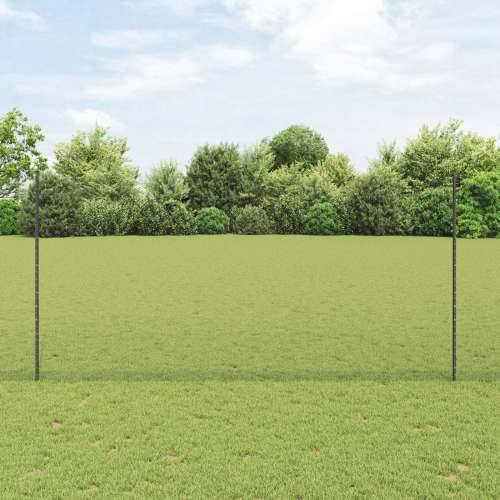 Ograda za vrt Set od 2 Siva Čelik 1.5m široka, 25m duga Cijena