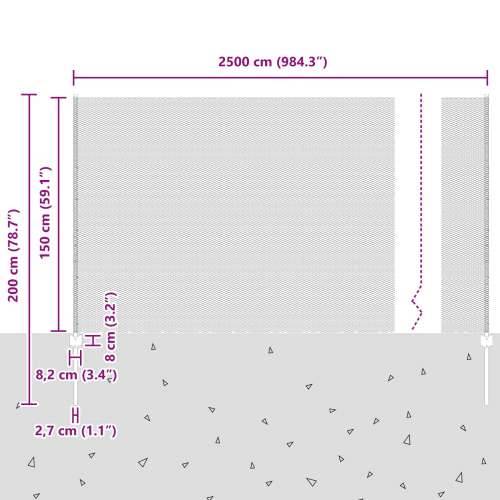 Ograda za vrt Set od 2 Siva Čelik 1.5m široka, 25m duga Cijena