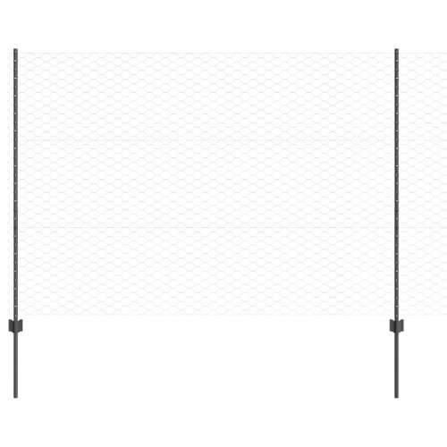 Ograda za vrt Set od 2 Siva Metal 25 x 1,5 m Čvrsta Cijena