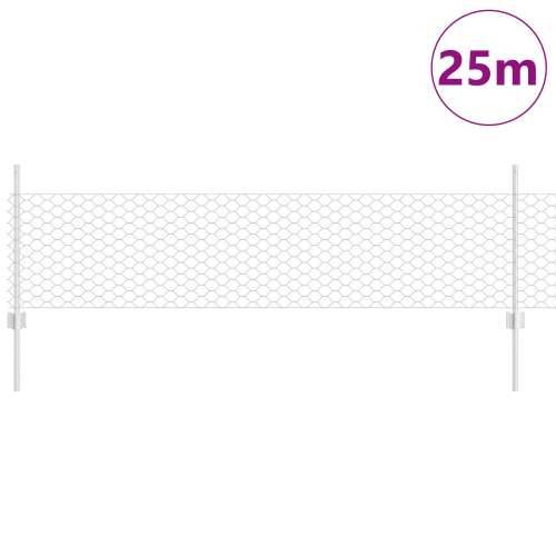 Set vrtne ograde Set od 2 Pocinčani čelik 25 x 0,5 m Izdržljivo Cijena