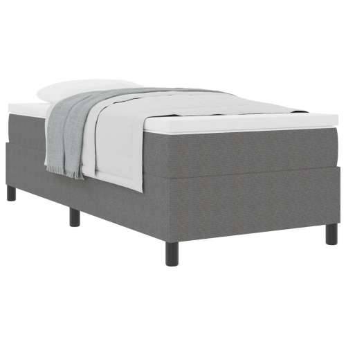 Box Spring Krevet s Madracem Svijetlo Sivi 100x200 cm Kord Tkanina Cijena