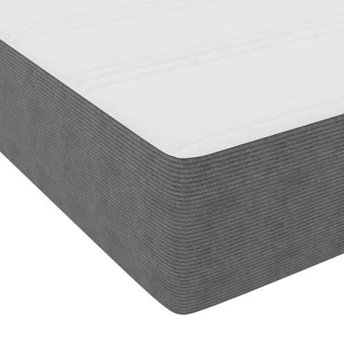Box Spring Krevet s Madracem Svijetlo Sivi 100x200 cm Kord Tkanina Cijena