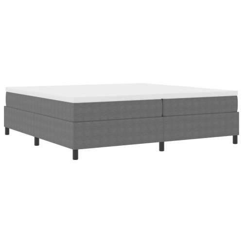 Krevet s podnicom s madracem svijetlosivi 200x200 cm Kordna tkanina Cijena