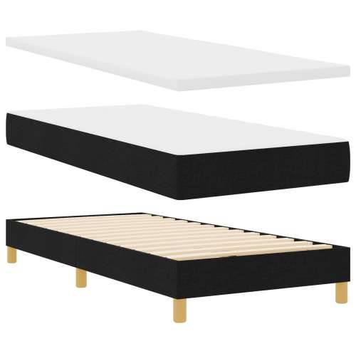 Box Spring krevet s madracem Crn 100x200 cm Tkanina Cijena