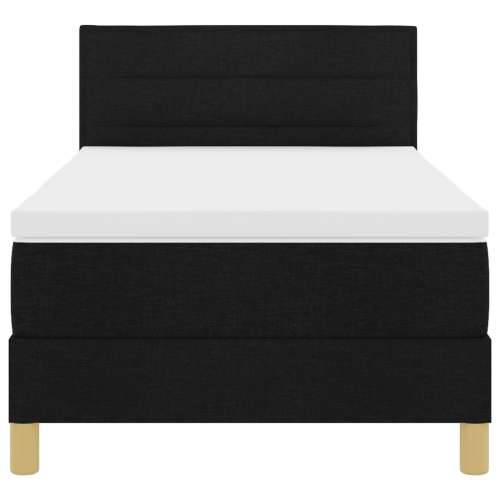 Box Spring krevet s madracem Crn 100x200 cm Tkanina Cijena