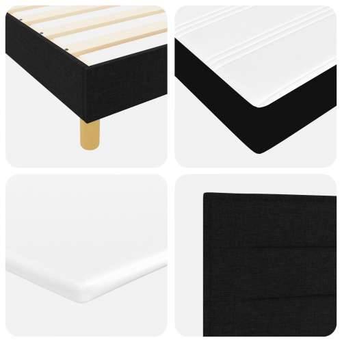 Box Spring krevet s madracem Crn 100x200 cm Tkanina Cijena