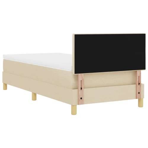 Krevet s kutijom s madracem krem 90x200 cm tkanina Cijena