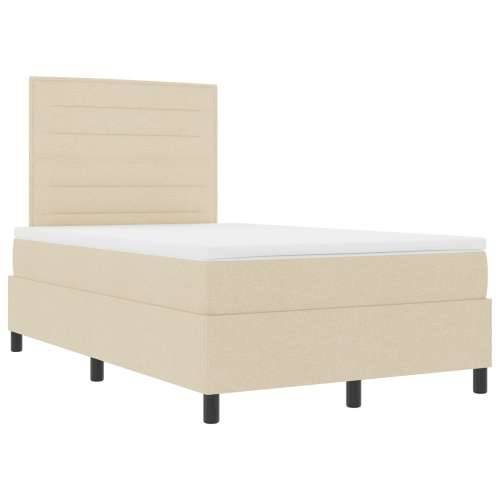 Box Spring krevet s madracem krem 120x200 cm tkanina Cijena