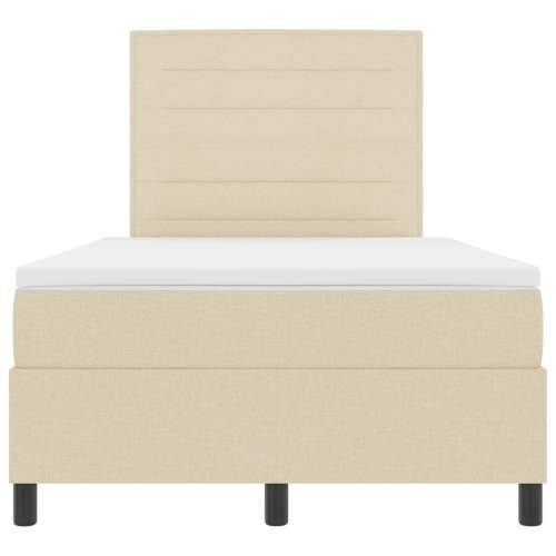 Box Spring krevet s madracem krem 120x200 cm tkanina Cijena