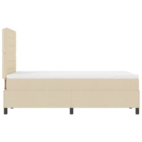 Box Spring krevet s madracem krem 120x200 cm tkanina Cijena