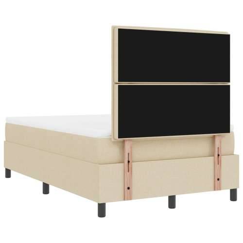 Box Spring krevet s madracem krem 120x200 cm tkanina Cijena