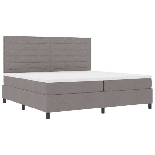 Krevet s kutijom taupe s madracem 200x200 cm tkanina Cijena