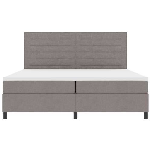 Krevet s kutijom taupe s madracem 200x200 cm tkanina Cijena