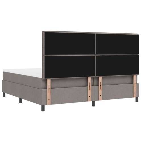Krevet s kutijom taupe s madracem 200x200 cm tkanina Cijena