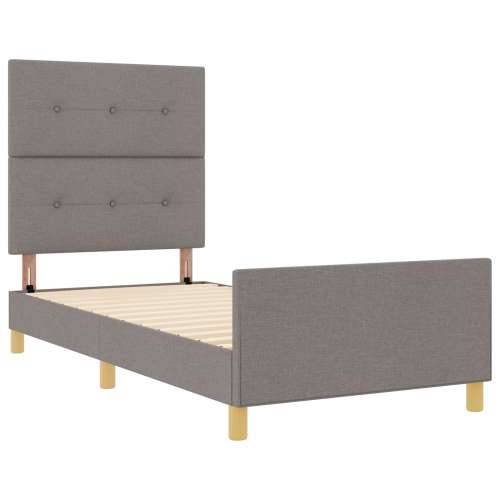 Krevetna konstrukcija taupe 80x200 cm Tkanina Cijena
