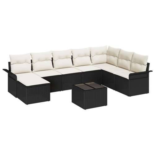 set od 8 vrtnih sofa s jastučićima smeđi poli ratan Cijena