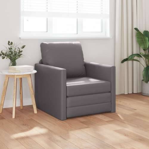 Sofa Krevet 2-u-1 Siva 74x77x81 cm Umjetna Koža Cijena