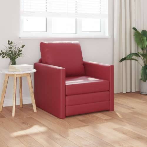 Floor Sofa Bed 2-u-1 Bordo 74x77x81 cm Umjetna koža Cijena