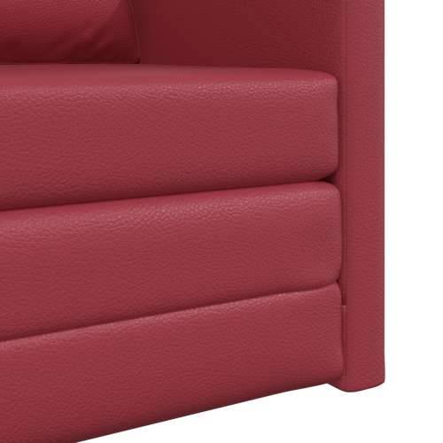 Floor Sofa Bed 2-u-1 Bordo 74x77x81 cm Umjetna koža Cijena
